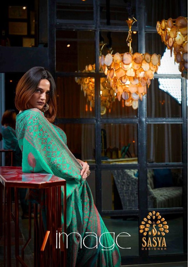 Sasya Designer Image Pure Silk Weaving Brasso Sarees Collect...