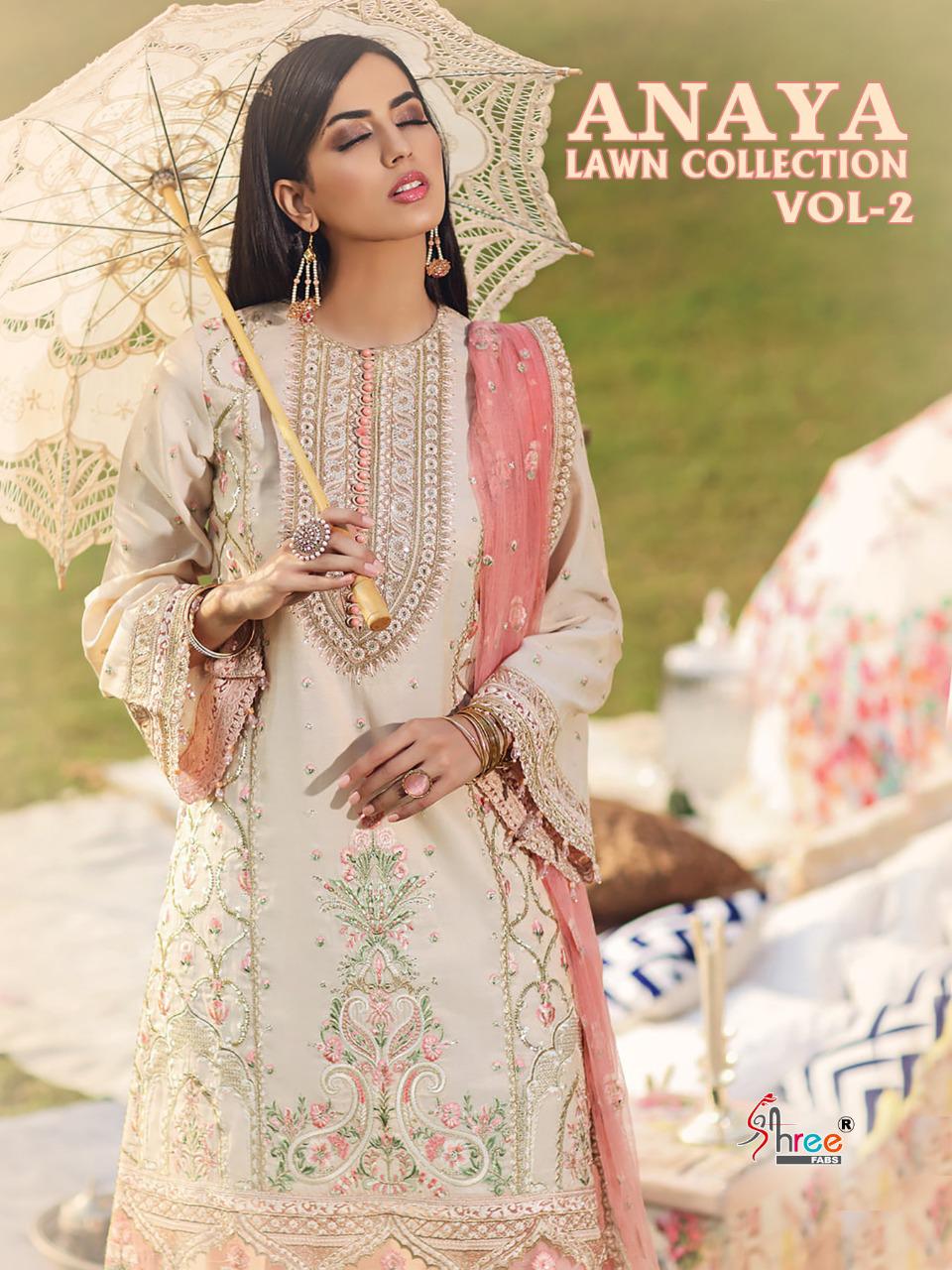Shree Fabs Anaya Lawn Collection Vol 2 Printed Pure Lawn Cot...