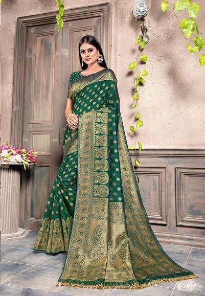 Rang Parsang Heavy Designer Silk Weaving Sarees Collection A...