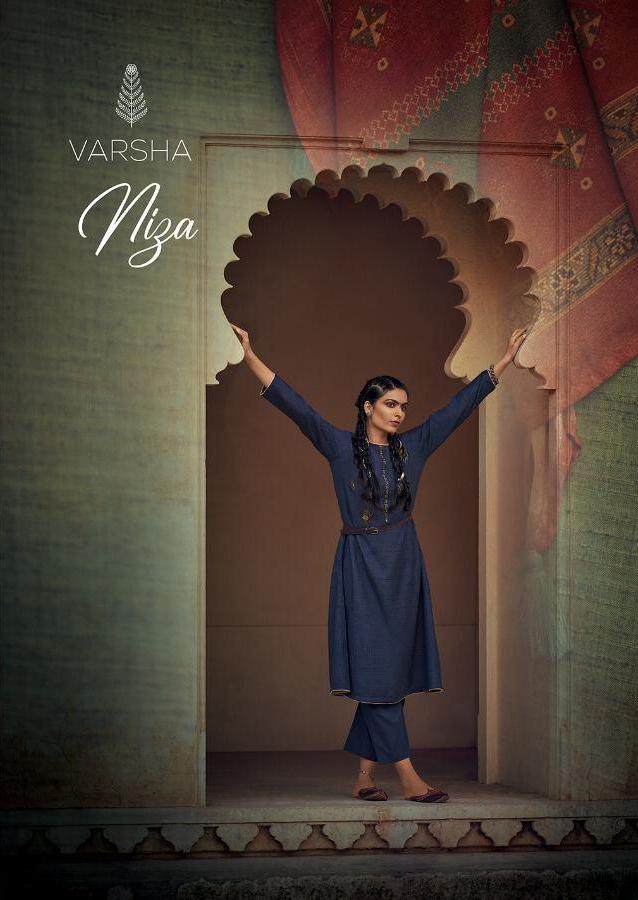 Varsha Fashion Niza Khadi With Embroidery Work Designer Dres...
