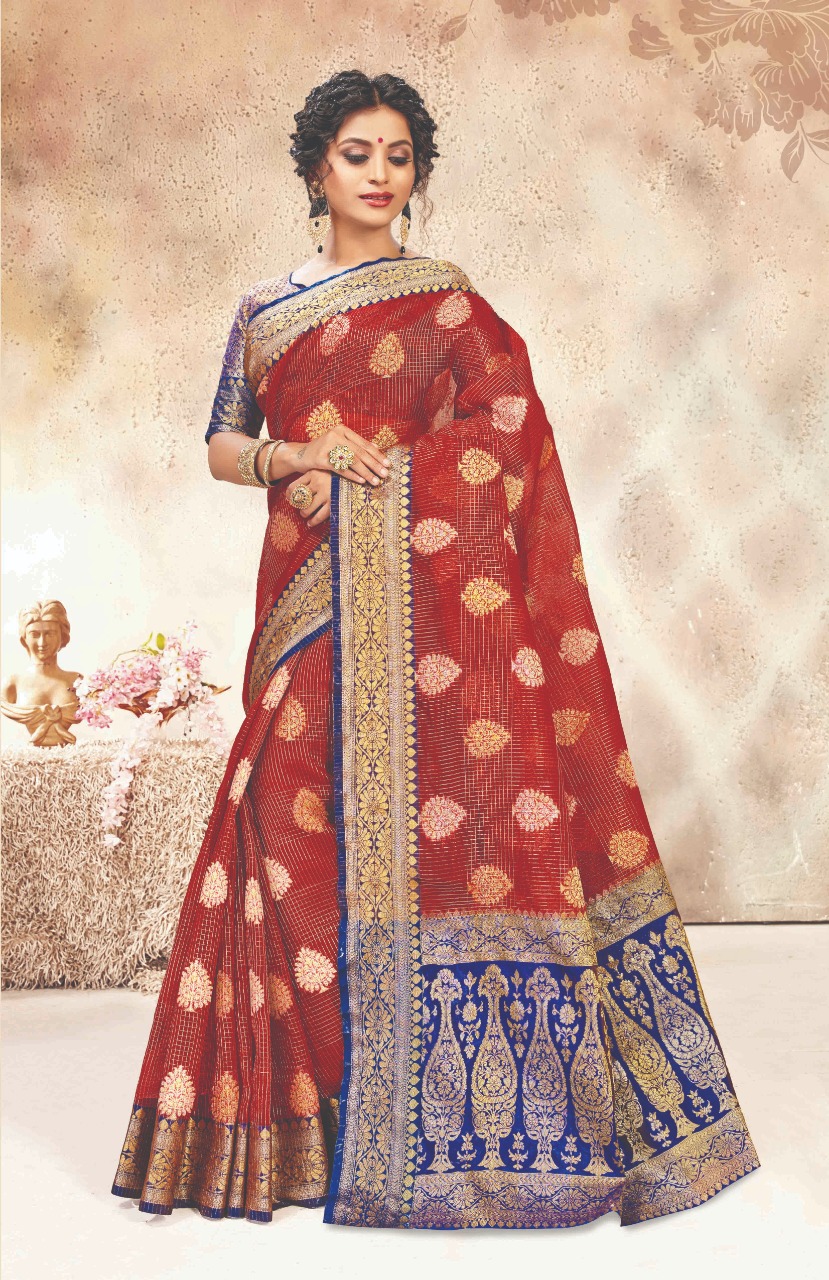 Zara Handloom Traditional Banarasi Kora Silk Sarees Collecti...