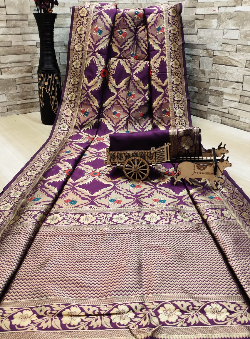 Banrasi Silk With Heavy Weaving Rich Pallu  Designer Sarees