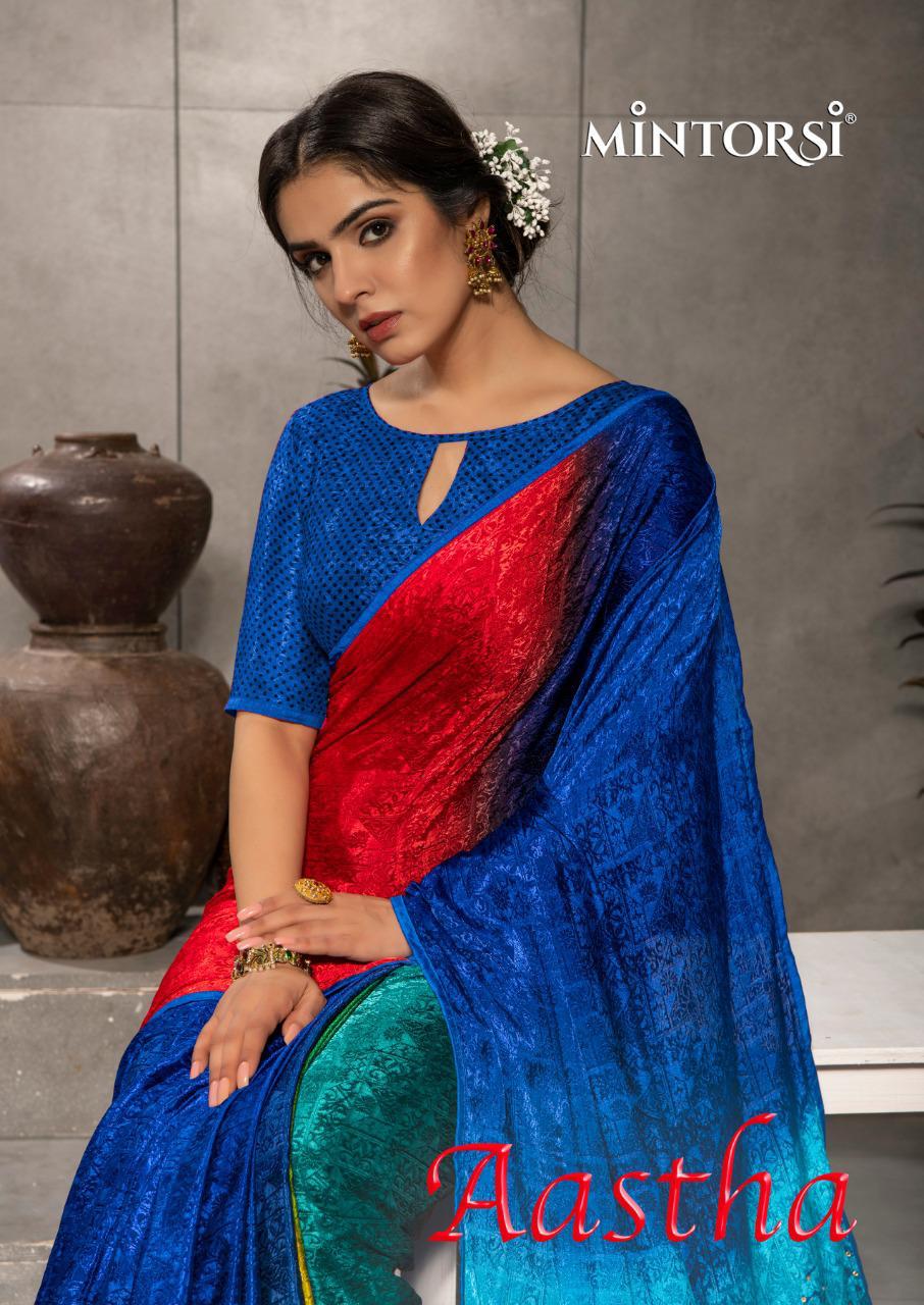 Varsiddhi Fashion Mintorsi Aastha Printed Silk Crepe Sarees ...