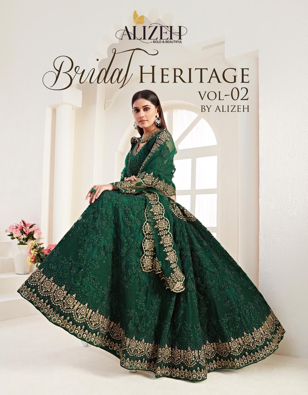 Alizeh Bridal Heritage Vol 2 Heavy Designer Bridal Lehenga C...