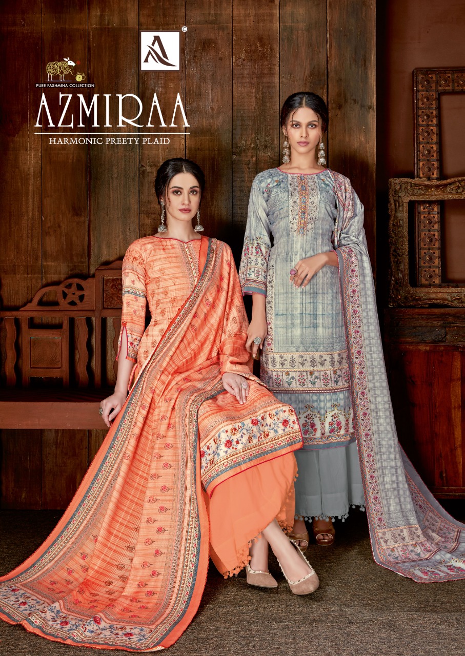 Alok Suits Azmiraa Pure Wool Pashmina Digital Print With Swa...