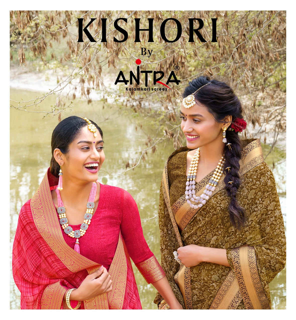 Antra Sarees Kishori Printed Georgette Sarees Collection At ...