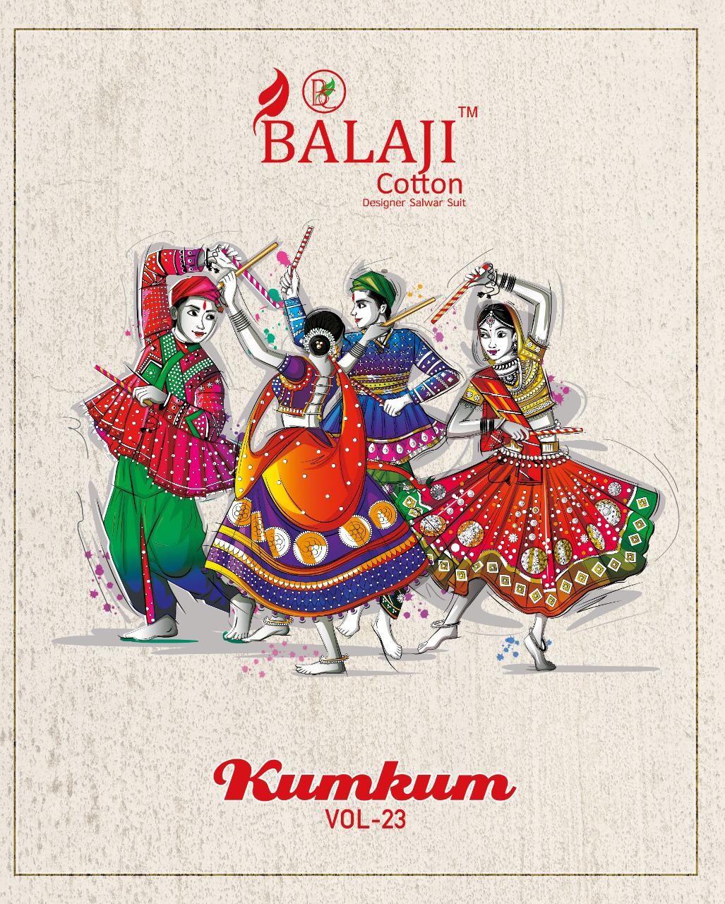 Balaji Cotton Kumkum Vol 23 Printed Cotton Dress Material Co...