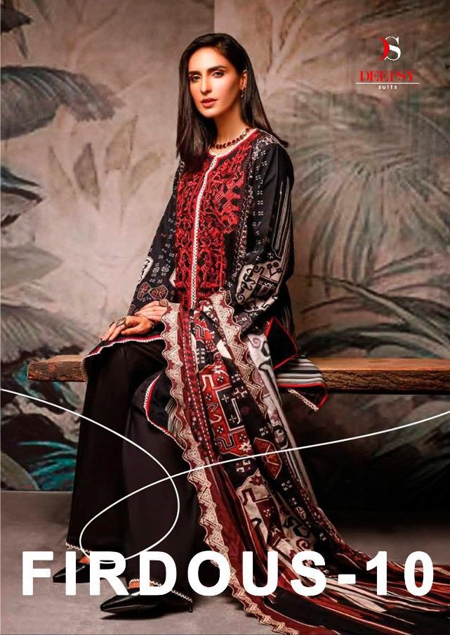 Deepsy Suits Firdous Vol 10 Printed Pashmina With Embroidery...