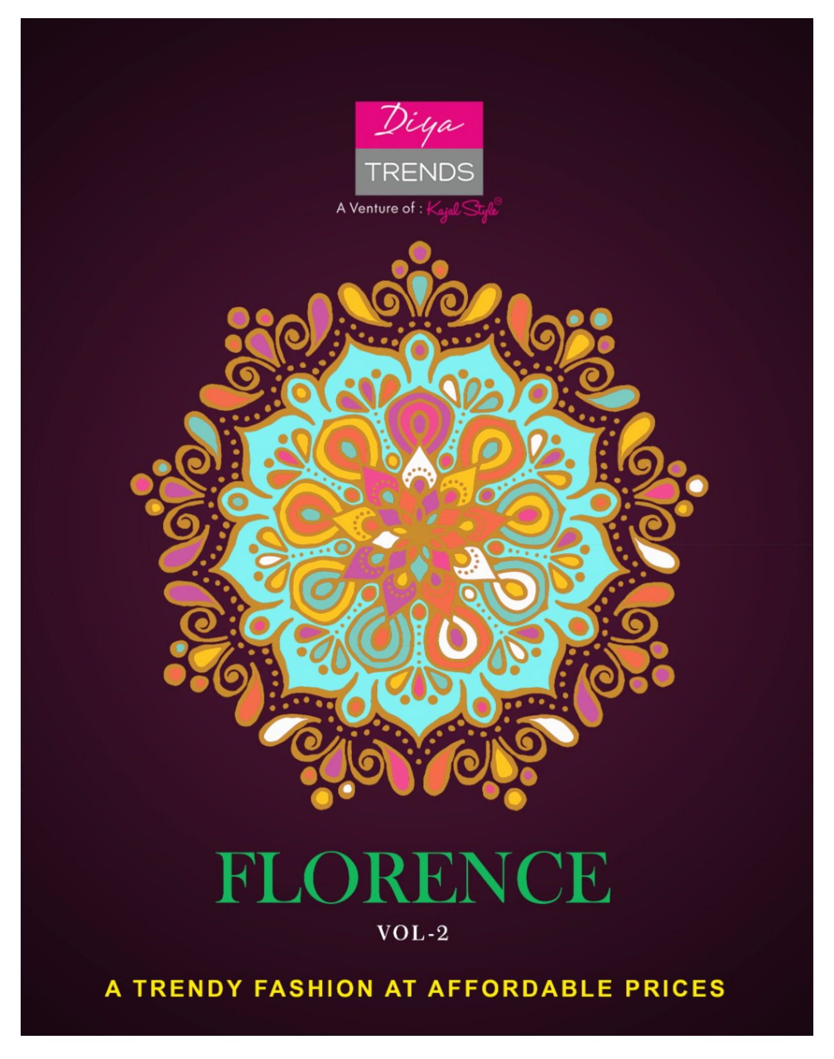 Kajal Style Diya Trends Florence Vol 2 Printed Rayon And Cot...