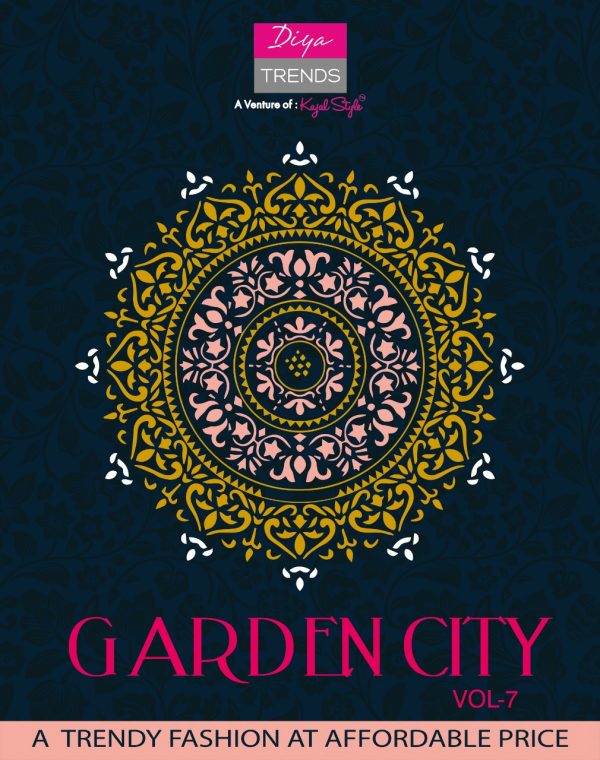 Diya Trends Garden City Vol 7 Printed Rayon With Work Readym...