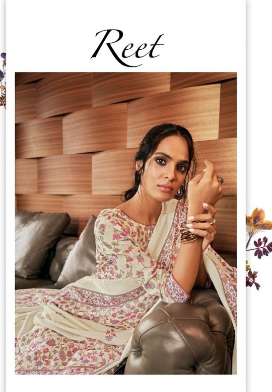 Glossy Simar Reet Digital Printed Pure Pashmina Dress Materi...