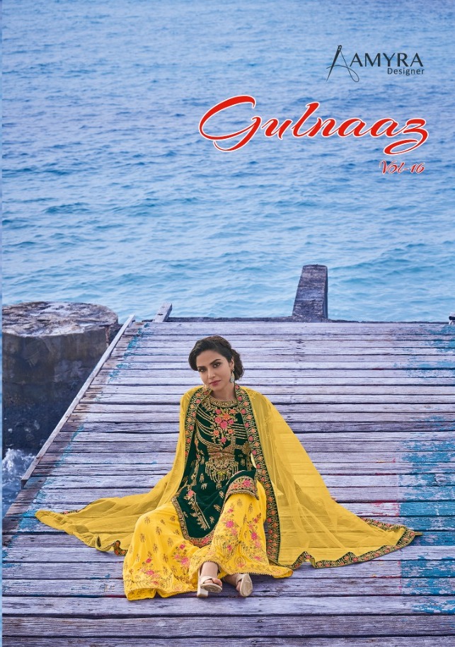 Amyra Designer Gulnaaz Vol 16 Heavy Georgette With Embroider...