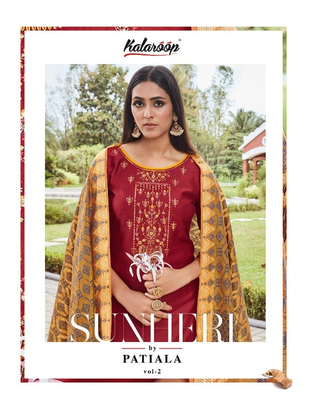 Kessi Fabrics Kalaroop Sunheri By Patiala Vol 2 Jam Silk Wit...