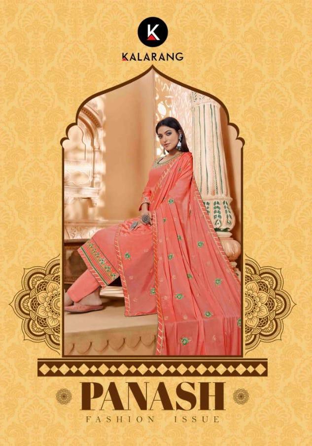 Kessi Fabrics Kalarang Panash Jam Silk With Embroidery Sleev...