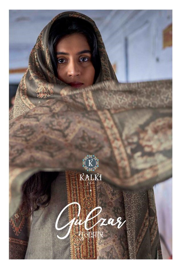 Kalki Fashion Gulzar Digital Printed Pure Pashmina With Embr...