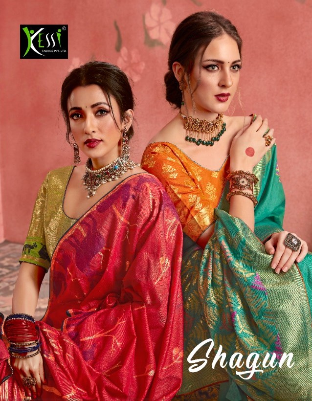 Kessi Fabrics Shagun Silk Designer Blended Cotton Jacquard B...