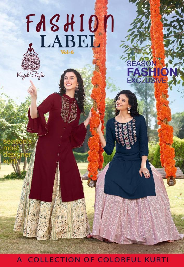 Kajal Style Fashion Label Vol 6 Designer Printed Rayon Cotto...