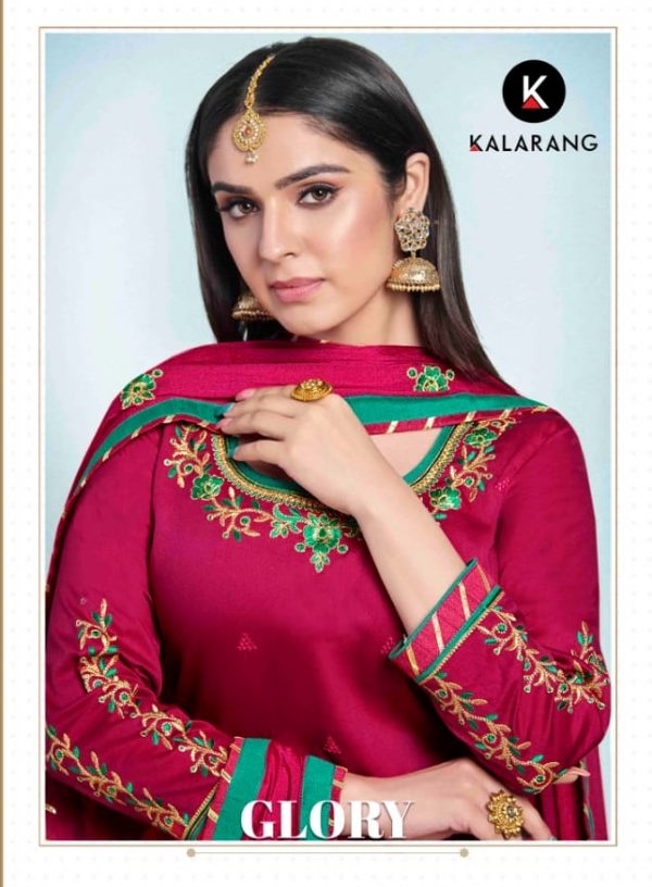 Kessi Fabrics Kalarang Glory Jam Silk Cotton With Embroidery...
