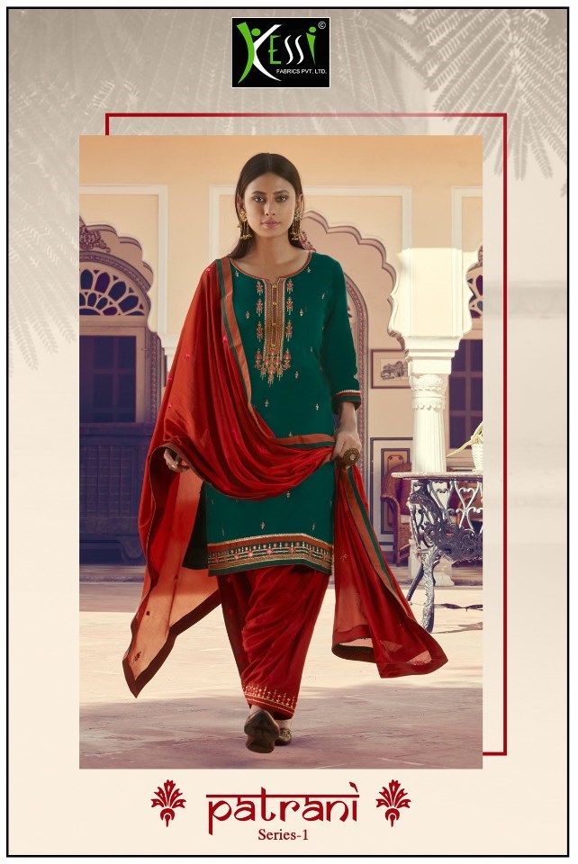 Kessi Fabrics Patrani Series 1 Cotton Satin With Embroidery ...