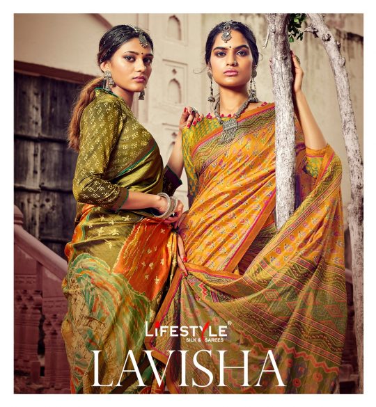 Lifestyle Sarees Lavisha Printed Sana Silk Sarees Collection...