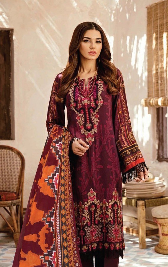 Muzlin Luxury Printed Pure Cotton Pakistani Dress Material C...