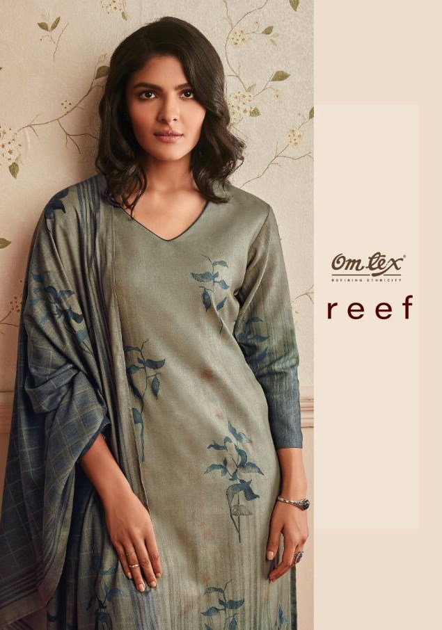 Omtex Reef Digital Printed Pashmina With Handwork Dress Mate...