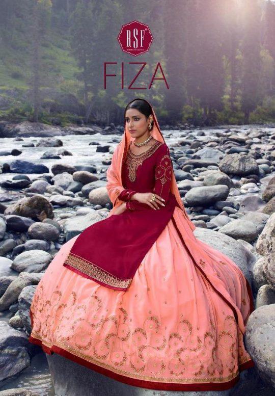Rsf Fiza Pure Satin Georgette Silk With Heavy Embroidery Wor...