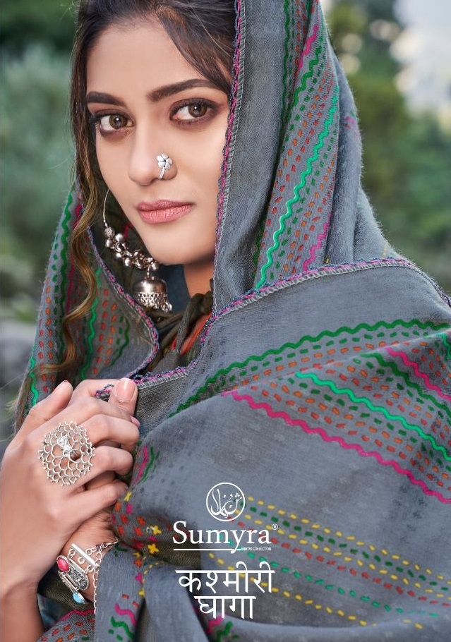 Radhika Fashion Sumyra Kashmiri Dhaga Printed Pure Pashmina ...