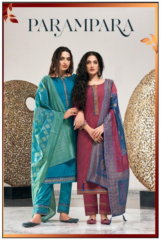 Kessi Fabrics Rangoon Parampara Silk With Work Readymade Sal...