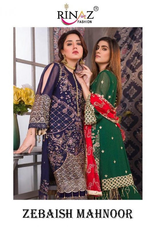 Rinaz Fashion Zebaish Mahnoor Faux Georgette With Heavy Embr...