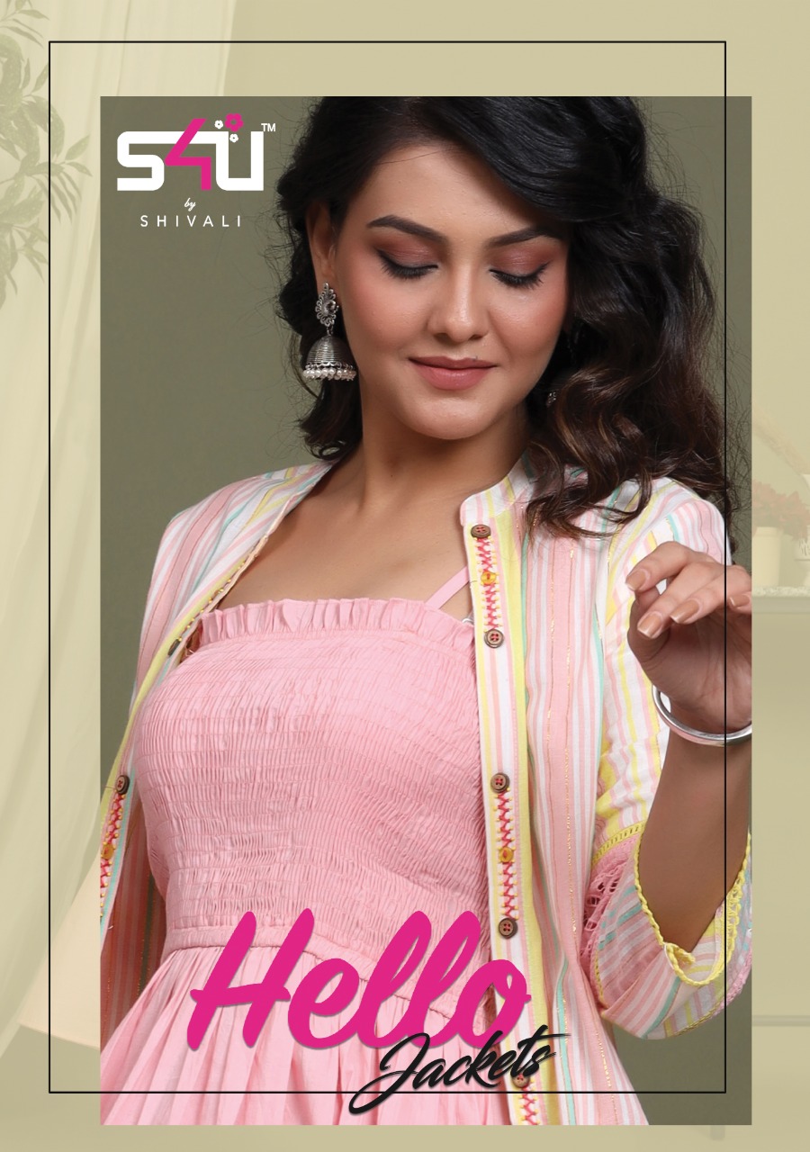 S4u Shivali Hello Jacket Vol 5 Fancy Fabric Readymade Kurtis...