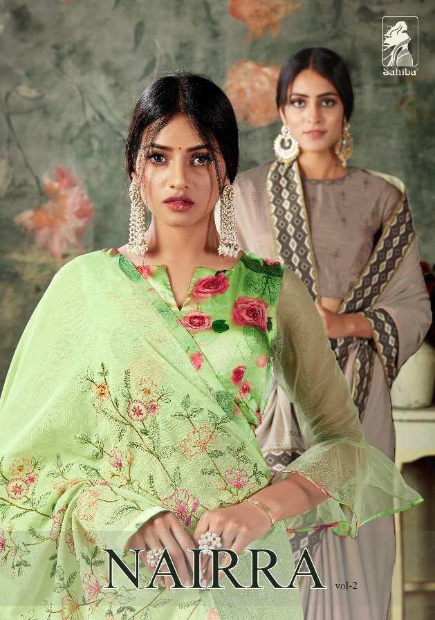 Sahiba Nairra Vol 2 Designer Cotton Silk Fancy Sarees Collec...