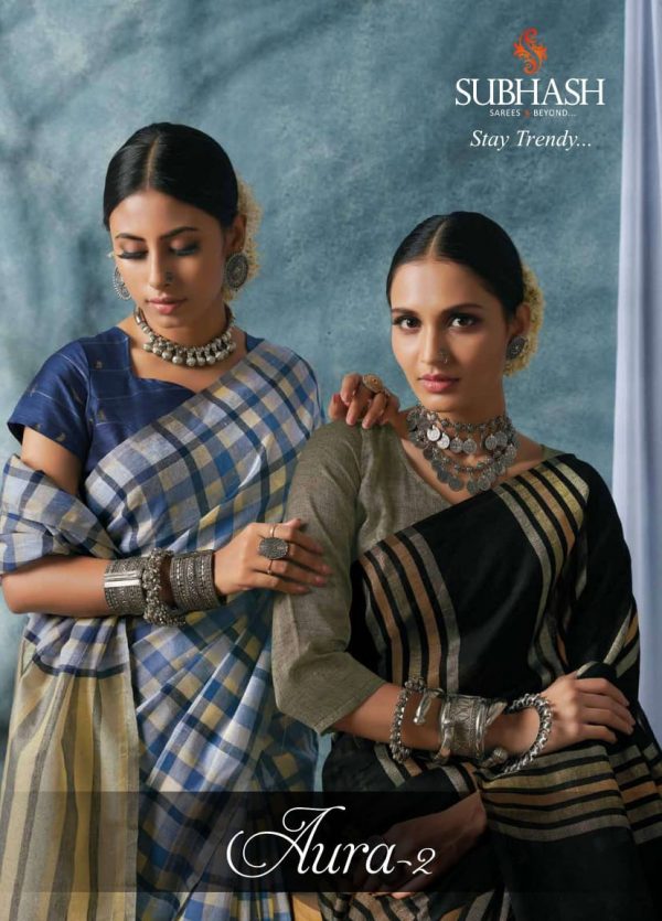Subhash Sarees Aura Vol 2 Printed Linen Sarees Collection At...