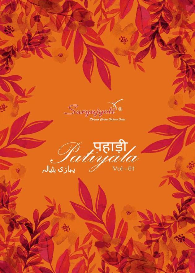 Suryajyoti Pahadi Patiyala Vol 1 Printed Pashmina Dress Mate...
