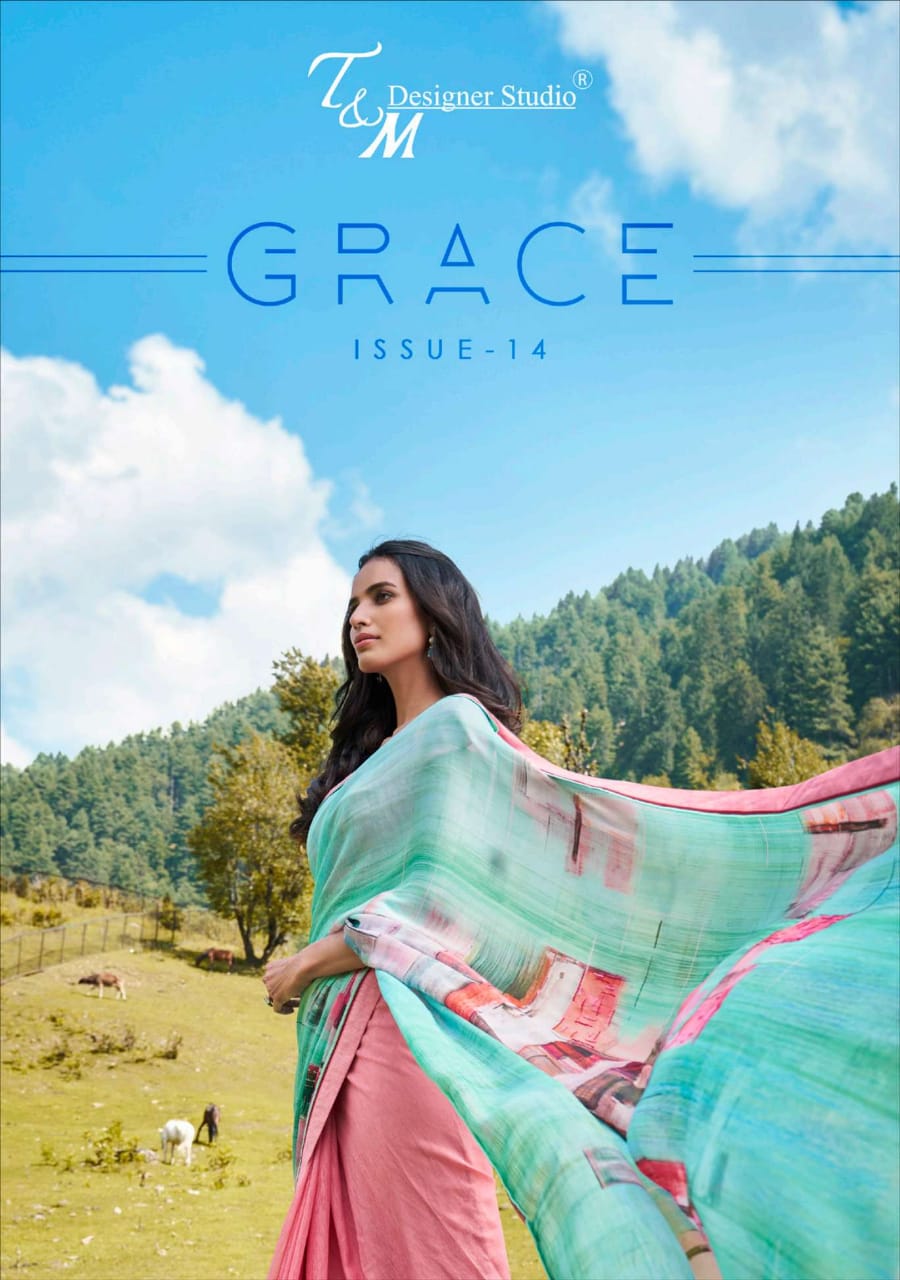 T&m Designer Studio Grace Vol 14 Printed Fancy Fabric Sarees...
