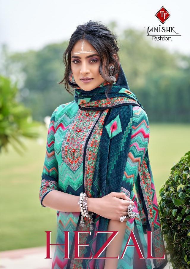 Tanishk Fashion Hezal Digital Printed Pure Pashmina Dress Ma...