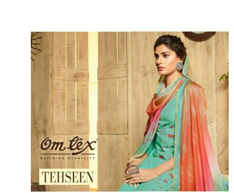 Omtex Tehseen Digital Printed Cotton With Handwork Dress Mat...