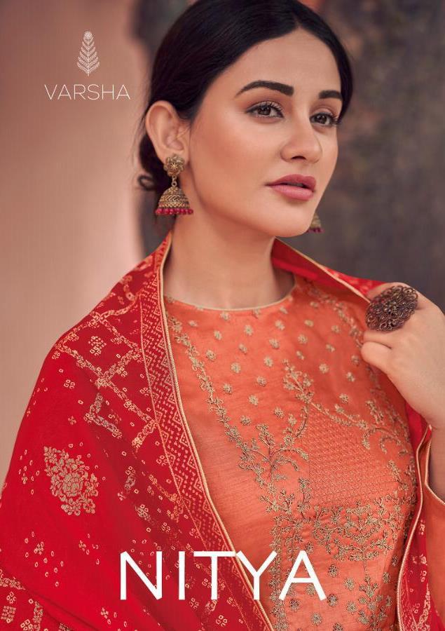 Varsha Fashion Nitya Tusser Silk With Thread Embroidery Work...