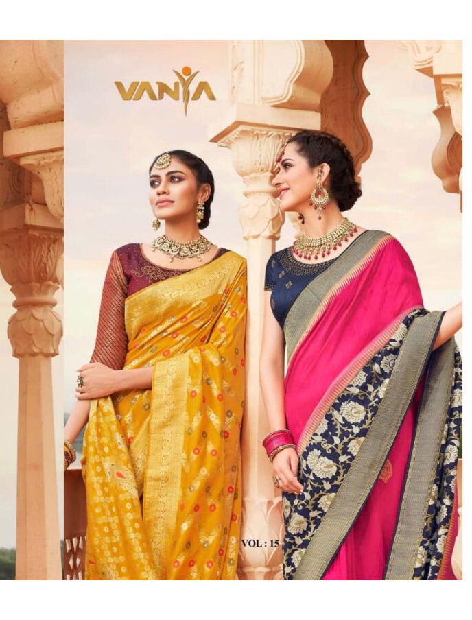 Vanya Vol 15 2501 To 2515 Series Designer Heavy Silk With Wo...