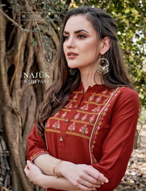 Tunic House Najuk With Pant Cotton With Embroidery Work Read...
