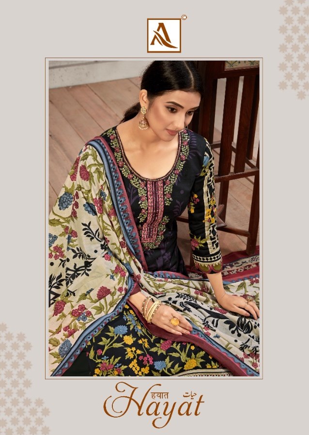 Alok Suits Hayat Pure Jam Digital Print With Thread Embroide...