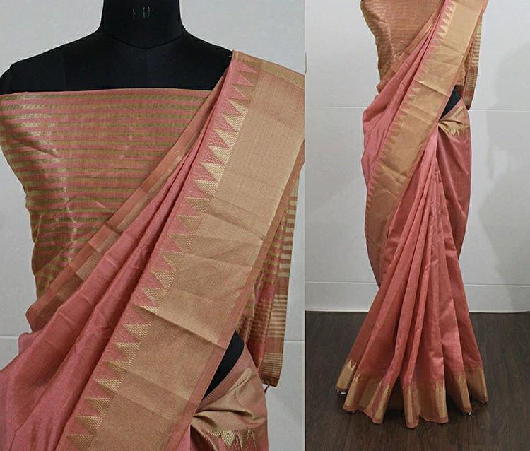 Latest Assam Silk Zari Weaving With Fancy Blouse Sarees Coll...