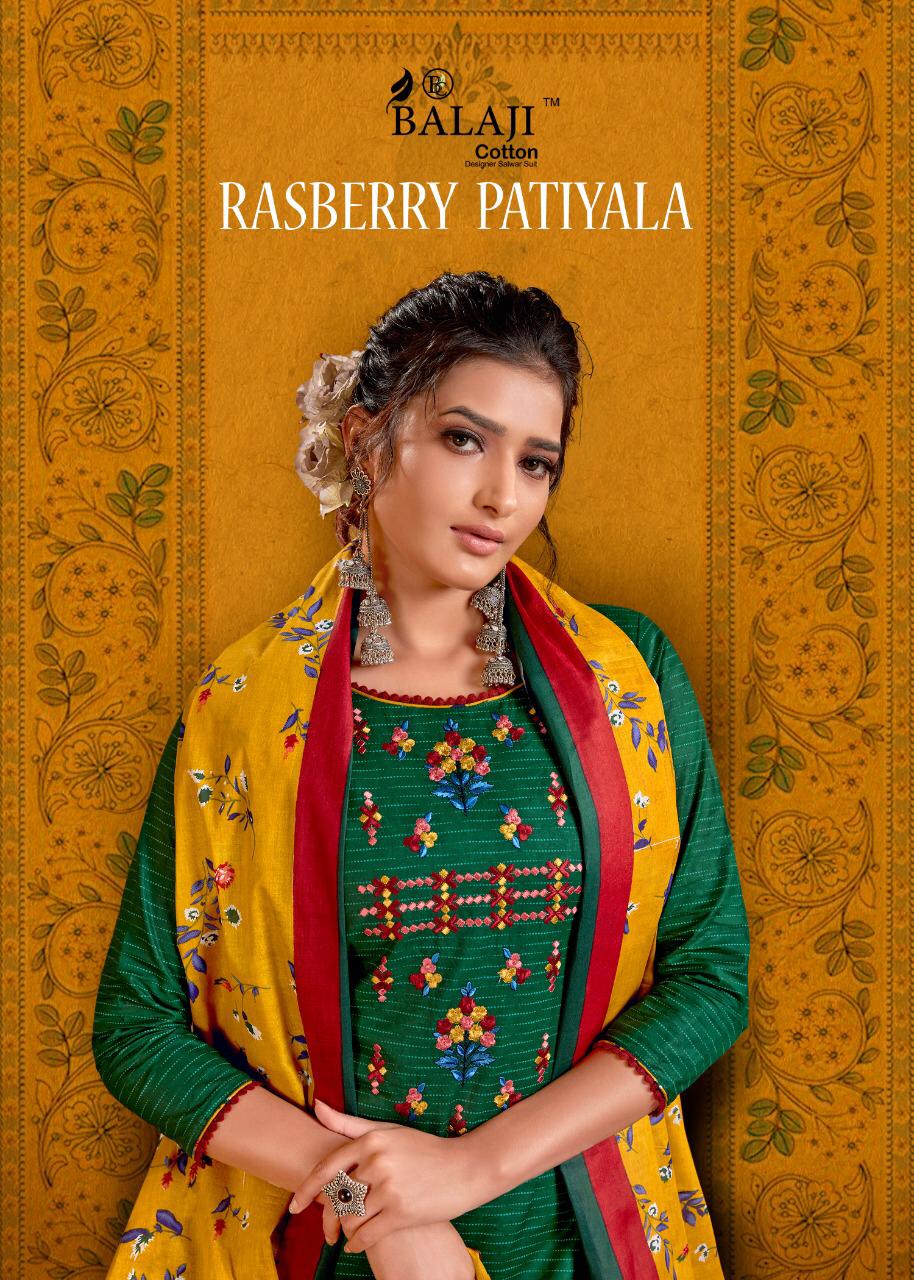 Balaji Cotton Rasberry Patiyala Vol 5 Printed Cotton Dress M...