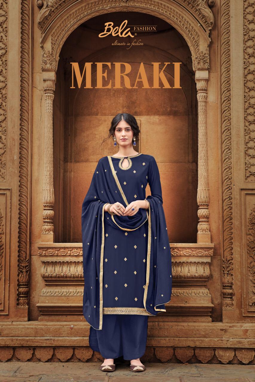 Bela Fashion Meraki 1593-1601 Series Cotton Silk With Embroi...
