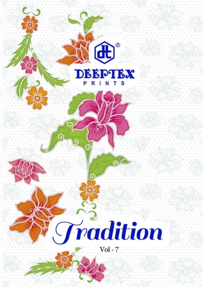Deeptex Prints Tradition Vol 7 Printed Cotton Dress Material...