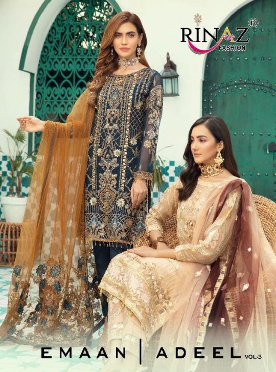 Rinaz Fashion Emaan Adeel Vol 3 Bridal Collection Faux Georg...
