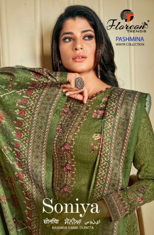 Floreon Trendz Soniya Printed Pashmina Dress Material Collec...