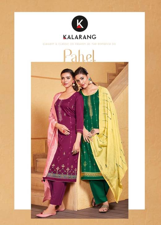 Kessi Fabrics Kalarang Pahel Jam Silk With Embroidery Work D...