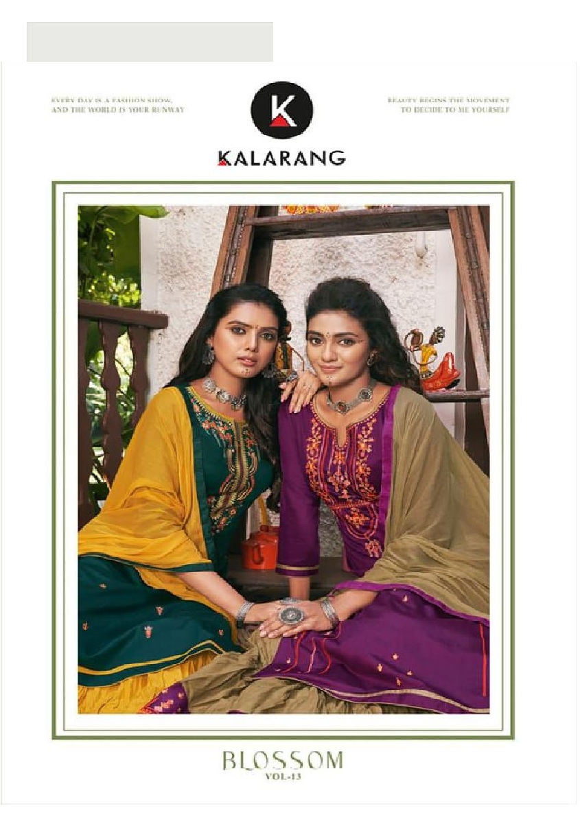 Kessi Fabrics Kalarang Blossom Vol 13 Jam Silk Cotton With E...