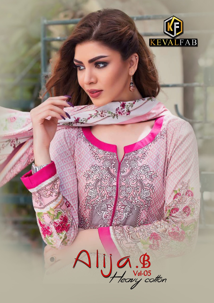 Keval Fab Alija B Vol 5 Printed Heavy Cotton Pakistani Dress...